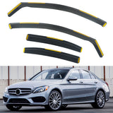 Window Visors Guards for Benz W205 C Class Sedan 2015-2021 In-Channel PC