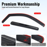 2022-2026 Nissan Frontier Crew Cab In-Channel Window Visors Sun Shades Vent Rain Guards Deflectors Acrylic Smoke/Tinted 4PCS