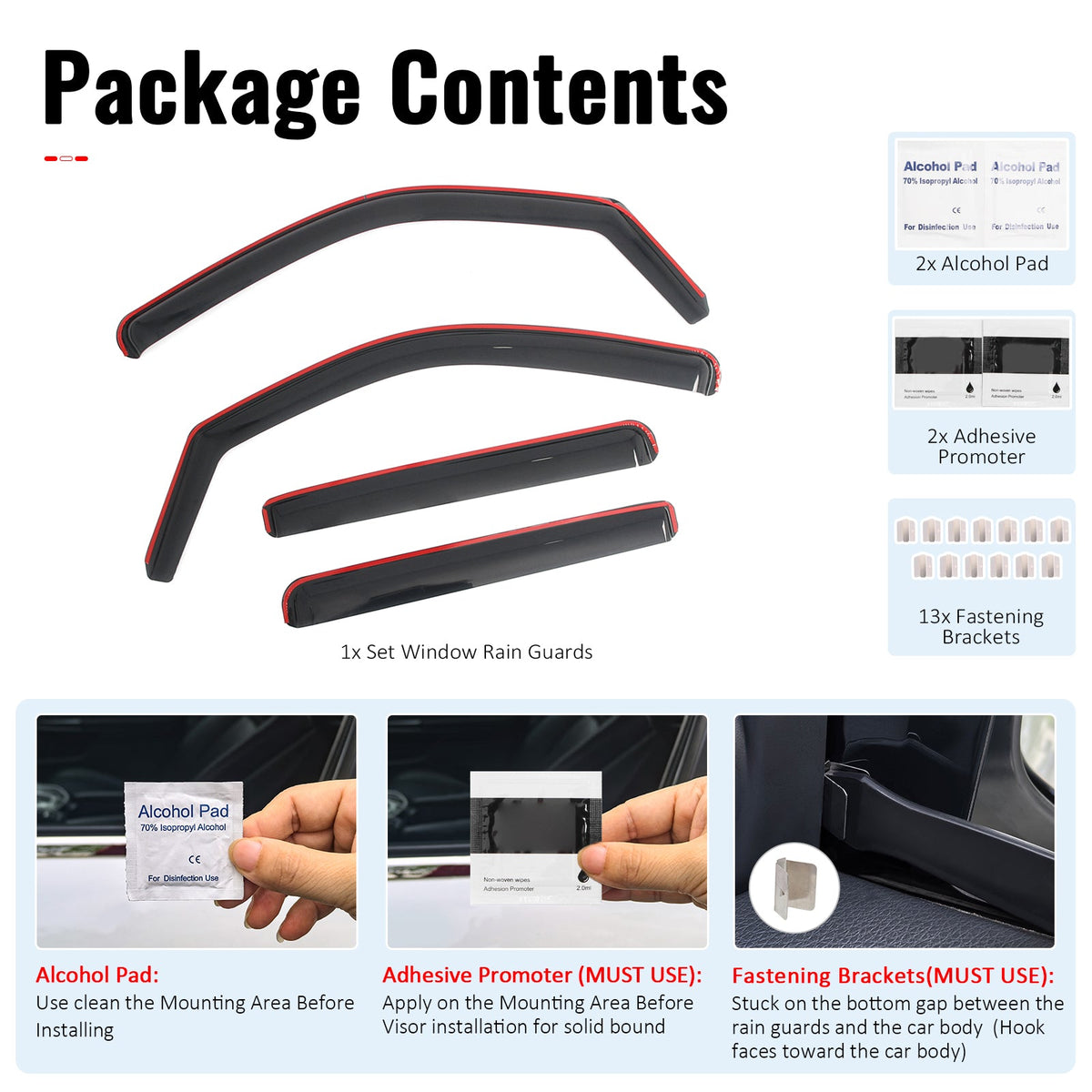 2022-2026 Nissan Frontier Crew Cab In-Channel Window Visors Sun Shades Vent Rain Guards Deflectors Acrylic Smoke/Tinted 4PCS