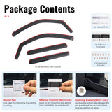 2022-2026 Nissan Frontier Crew Cab In-Channel Window Visors Sun Shades Vent Rain Guards Deflectors Acrylic Smoke/Tinted 4PCS