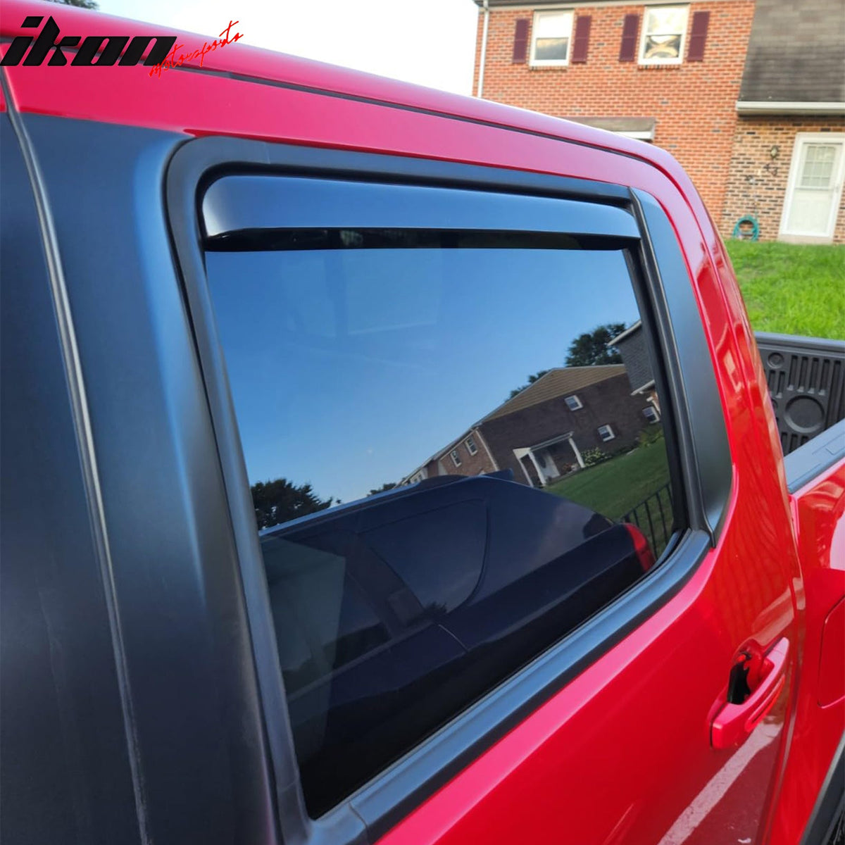 2022-2026 Nissan Frontier Crew Cab In-Channel Window Visors Sun Shades Vent Rain Guards Deflectors Acrylic Smoke/Tinted 4PCS