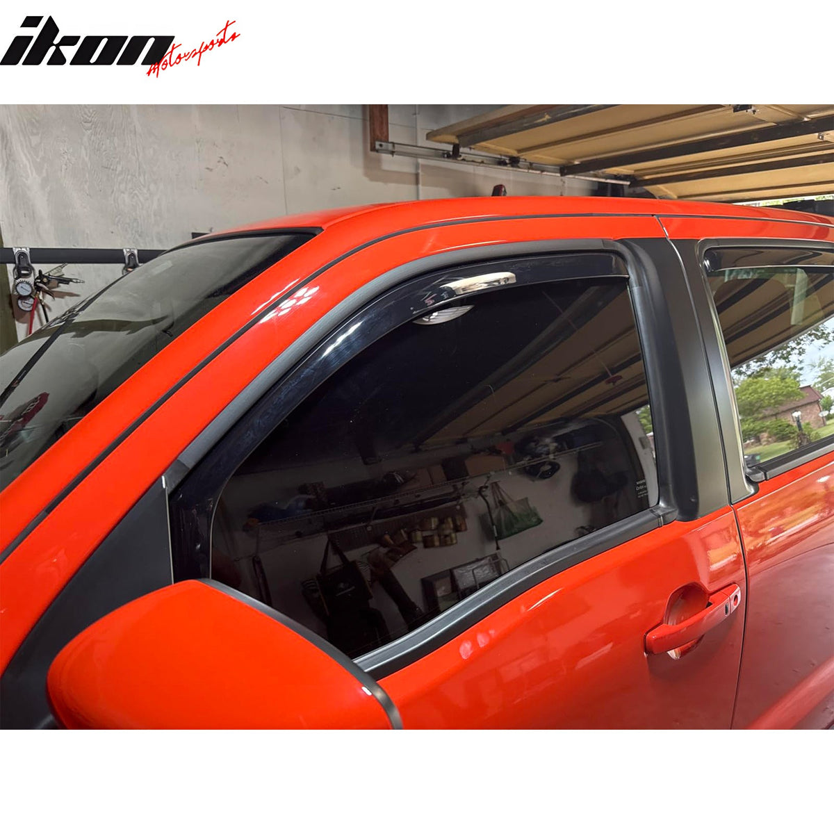 2022-2026 Nissan Frontier Crew Cab In-Channel Window Visors Sun Shades Vent Rain Guards Deflectors Acrylic Smoke/Tinted 4PCS