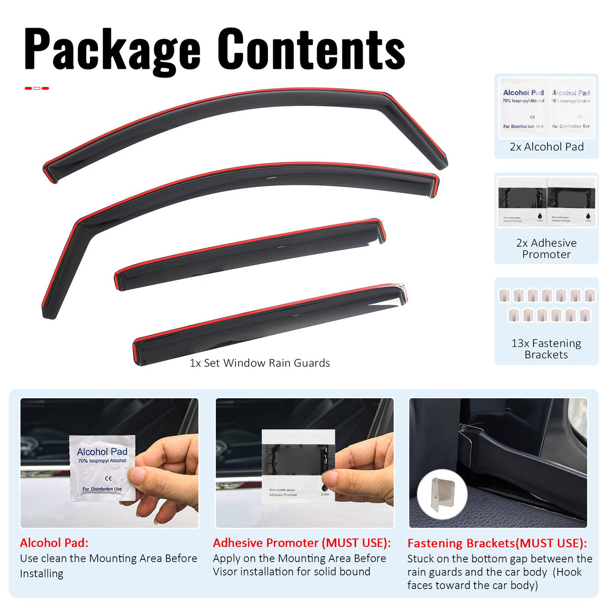 2016-2024 Nissan TITAN XD & 2017-2024 TITAN Crew Cab In-Channel Window Visors Sun Shades Vent Rain Guards Deflectors Acrylic Smoke/Tinted 4PCS