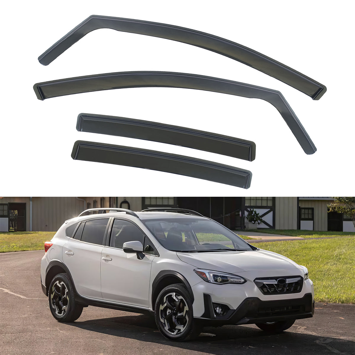 Window Visor for Subaru Impreza 2017-2023 & Crosstrek 2018-2023 In-Channel