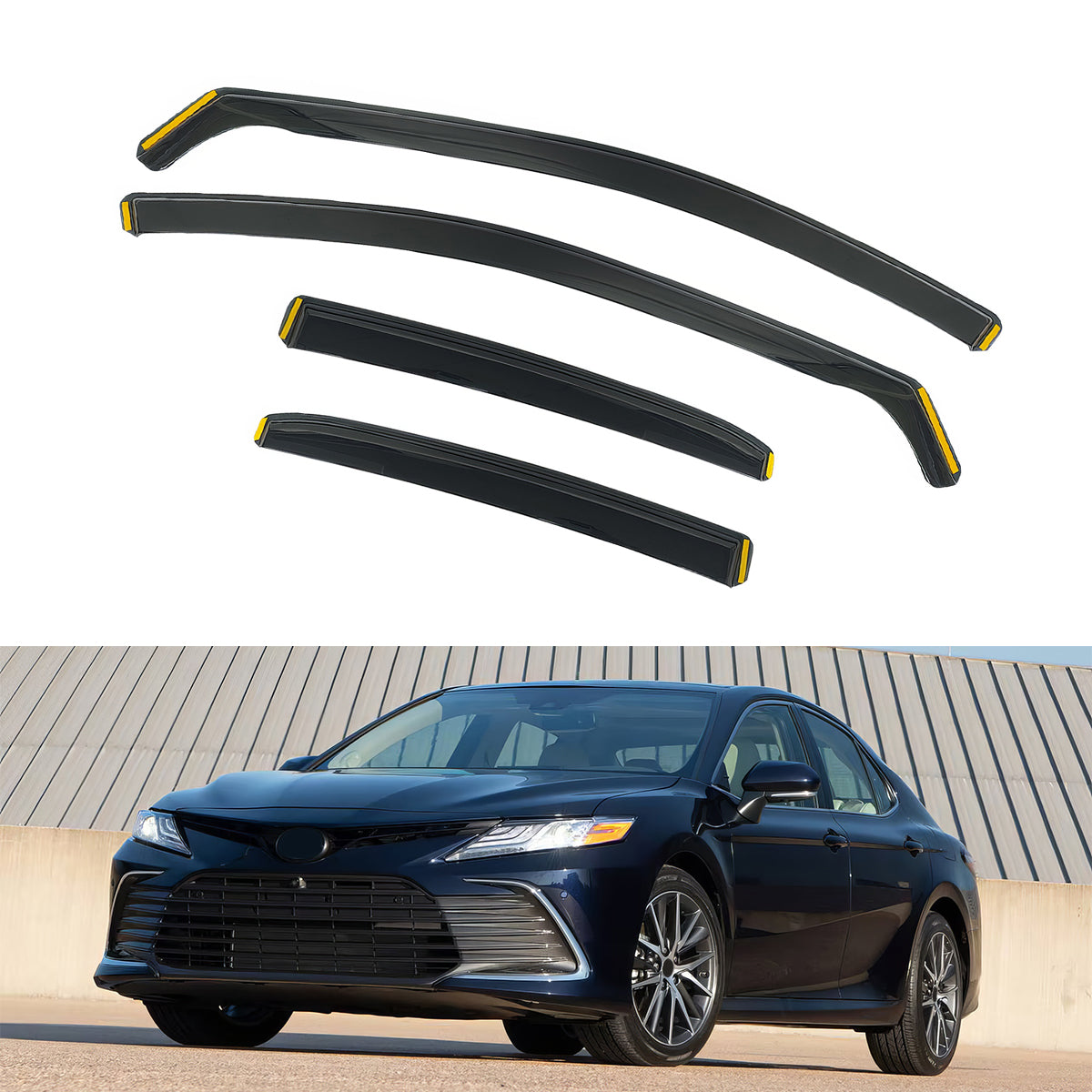 Window Visors for Toyota Camry 2018-2024 In-Channel Vent Rain Guards PC