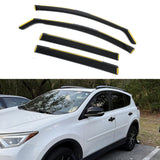 Window Visors for Toyota RAV4 2013-2018 In-Channel Sun Vent Rain Guards PC