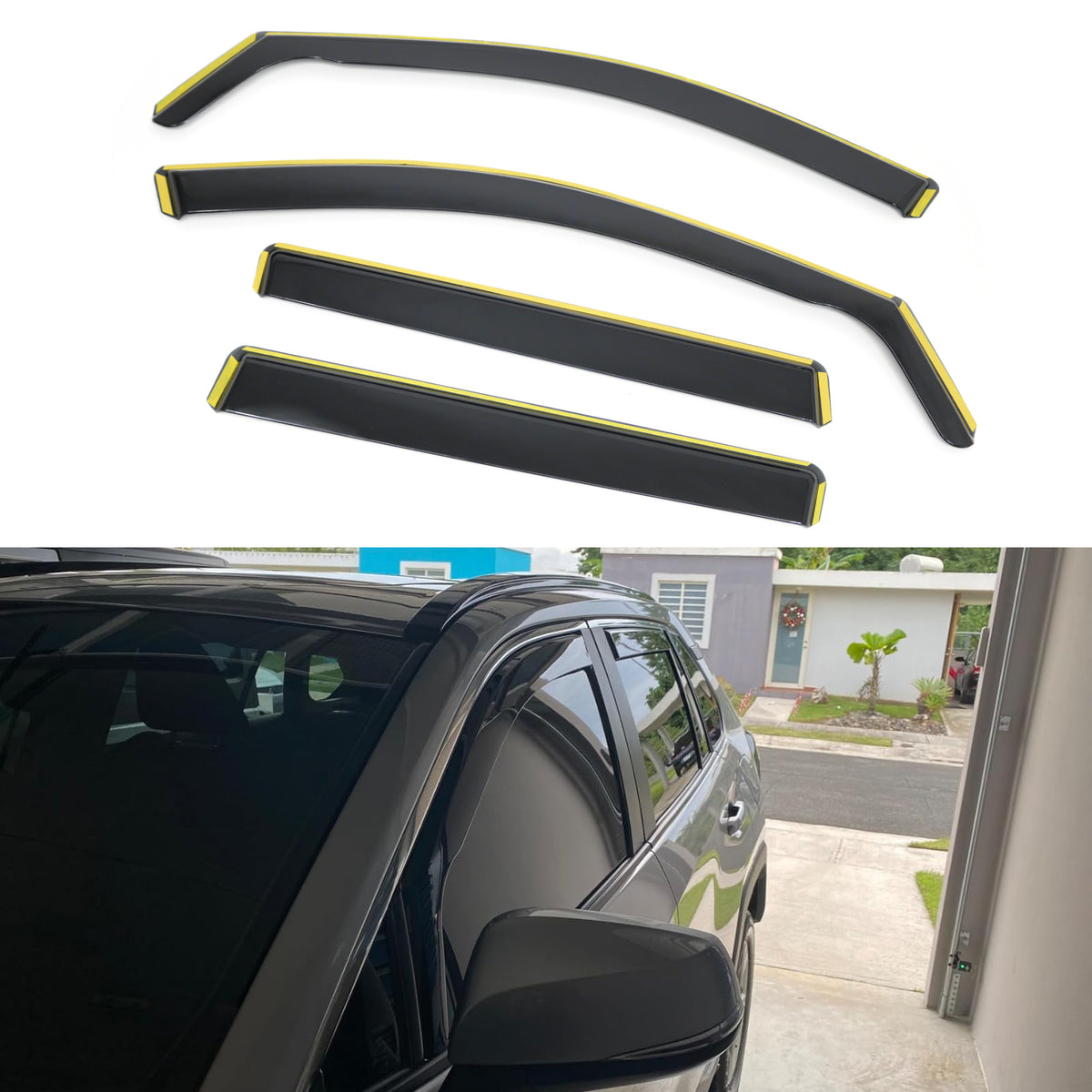 Window Visors for Toyota RAV4 2019-2025 In-Channel Sun Vent Rain Guards PC