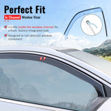 2014-2018 Mazda 3 Sedan 4-Door In-Channel Window Visors Sun Shades Vent Rain Guards Deflectors Acrylic Smoke/Tinted 4PCS