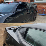2016-2024 Chevy Camaro Unpainted Black Quarter Window Louvers Cover PU