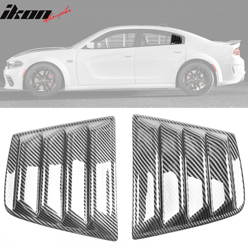 2011-2023 Dodge Charger V2 Side & Rear Window Louver Cover CF Print