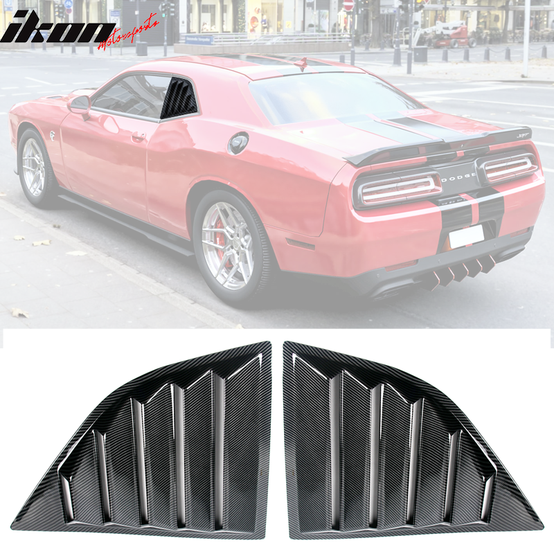2008-2023 Dodge Challenger XE V2 CFL Rear Side Window Louver Scoops