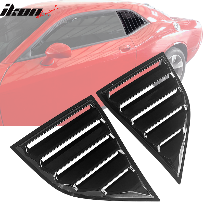 2008-2023 Dodge Challenger XE V4 Side Window Louvers PP