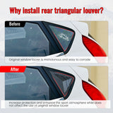 2011-2019 Ford Fiesta Hatchback 2PCS Rear Side Window Louvers Scoop Quarter Panel Sun Shade Shutter Cover Vent ABS Plastic Carbon Fiber Print