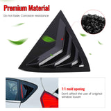 2011-2019 Ford Fiesta Hatchback 2PCS Rear Side Window Louvers Scoop Quarter Panel Sun Shade Shutter Cover Vent ABS Plastic Gloss Black