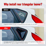 2011-2019 Ford Fiesta Hatchback 2PCS Rear Side Window Louvers Scoop Quarter Panel Sun Shade Shutter Cover Vent ABS Plastic Gloss Black
