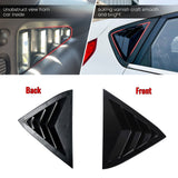 2011-2019 Ford Fiesta Hatchback 2PCS Rear Side Window Louvers Scoop Quarter Panel Sun Shade Shutter Cover Vent ABS Plastic Gloss Black