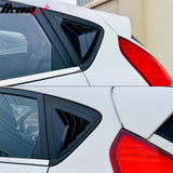 2011-2019 Ford Fiesta Hatchback 2PCS Rear Side Window Louvers Scoop Quarter Panel Sun Shade Shutter Cover Vent ABS Plastic Gloss Black