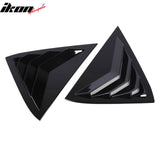 2011-2019 Ford Fiesta Hatchback 2PCS Rear Side Window Louvers Scoop Quarter Panel Sun Shade Shutter Cover Vent ABS Plastic Gloss Black