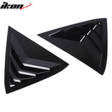 2011-2019 Ford Fiesta Hatchback 2PCS Rear Side Window Louvers Scoop Quarter Panel Sun Shade Shutter Cover Vent ABS Plastic Gloss Black