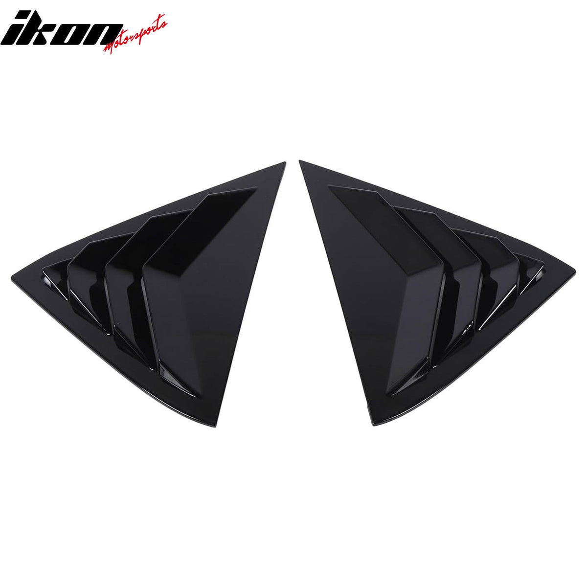 2011-2019 Ford Fiesta Hatchback 2PCS Rear Side Window Louvers Scoop Quarter Panel Sun Shade Shutter Cover Vent ABS Plastic Gloss Black