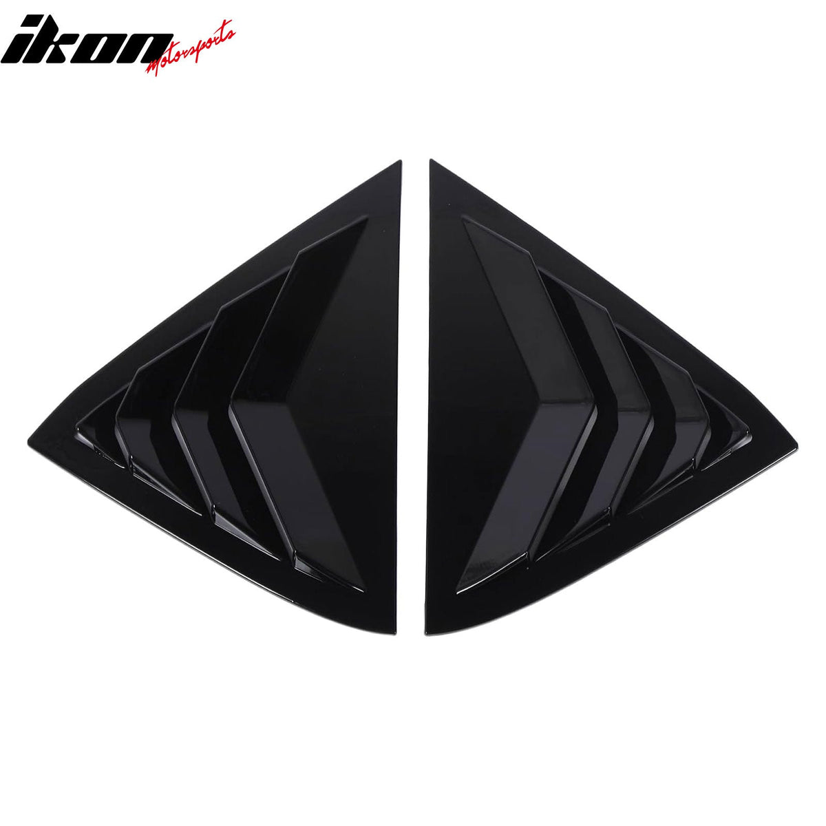 2011-2019 Ford Fiesta Hatchback 2PCS Rear Side Window Louvers Scoop Quarter Panel Sun Shade Shutter Cover Vent ABS Plastic Gloss Black