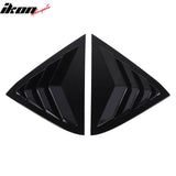 2011-2019 Ford Fiesta Hatchback 2PCS Rear Side Window Louvers Scoop Quarter Panel Sun Shade Shutter Cover Vent ABS Plastic Gloss Black