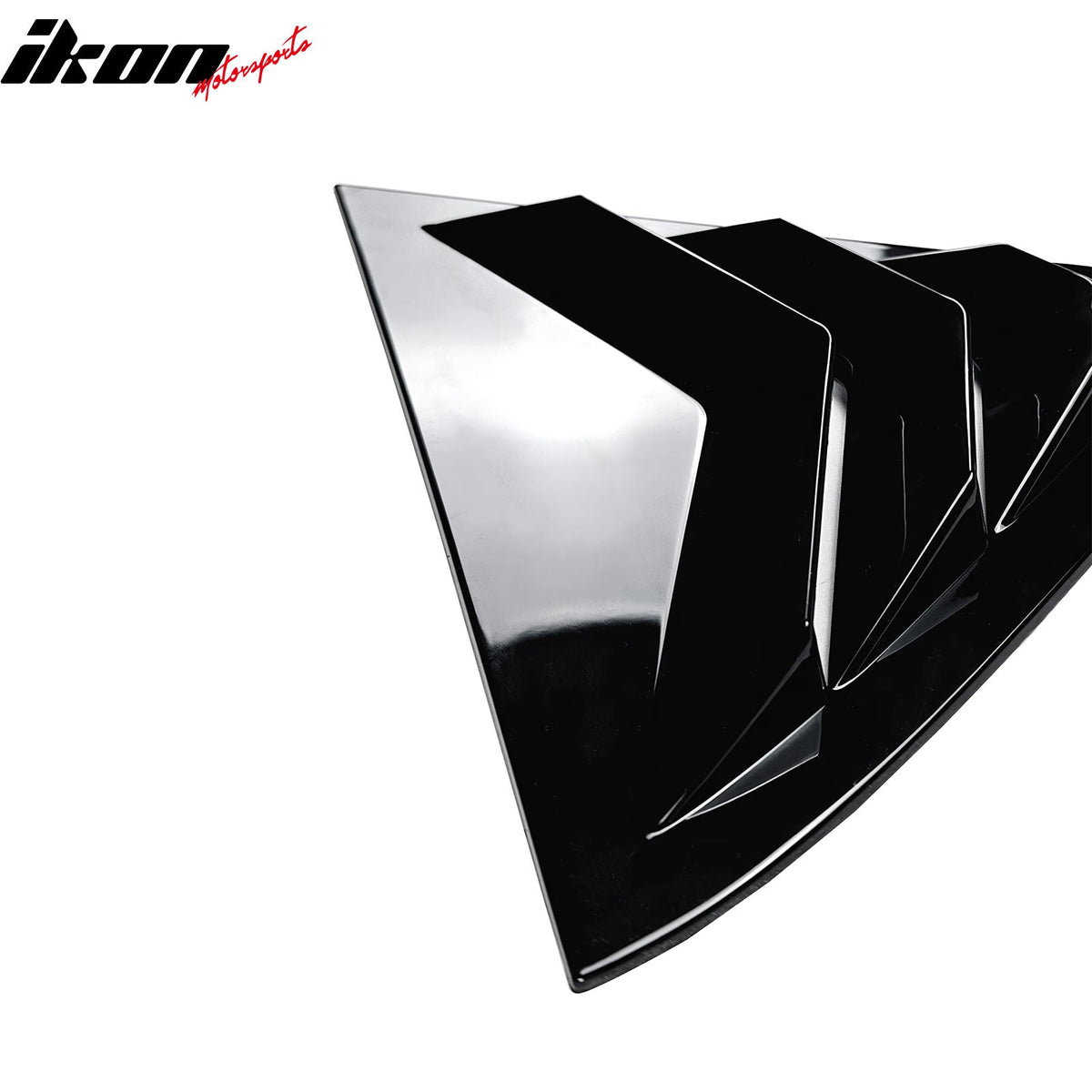 2011-2019 Ford Fiesta Hatchback 2PCS Rear Side Window Louvers Scoop Quarter Panel Sun Shade Shutter Cover Vent ABS Plastic Gloss Black
