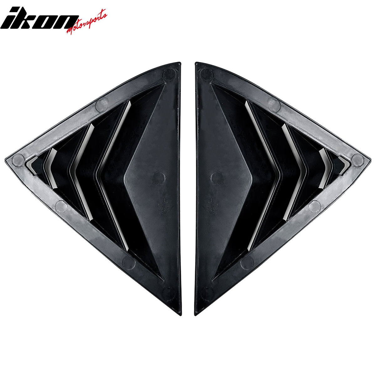 2011-2019 Ford Fiesta Hatchback 2PCS Rear Side Window Louvers Scoop Quarter Panel Sun Shade Shutter Cover Vent ABS Plastic Gloss Black