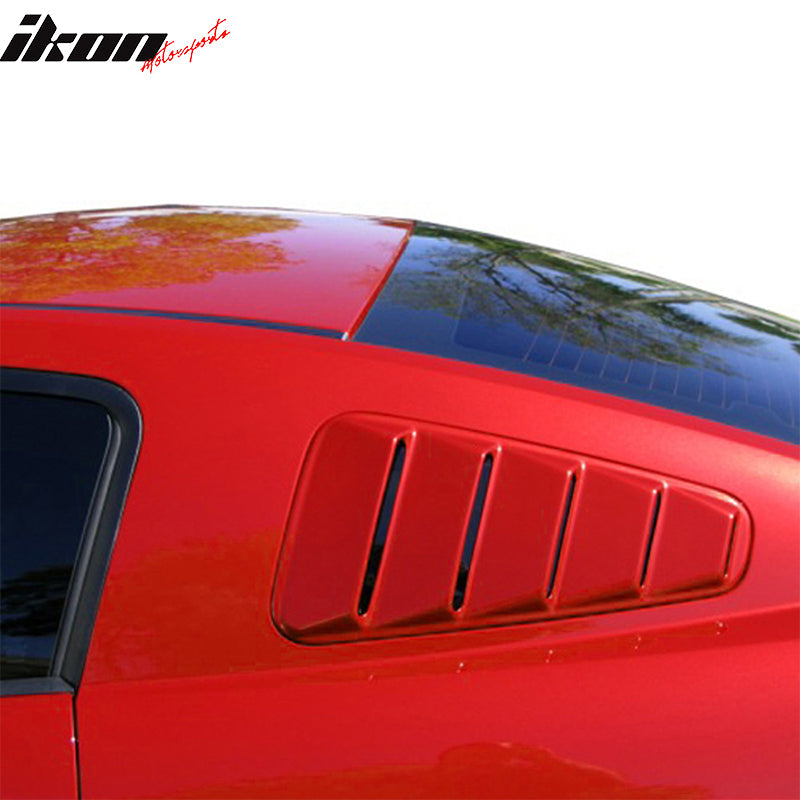 2005-2009 Ford Mustang V6 Side Quarter Window Louvers Windshield Cover