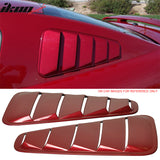 2005-2009 Ford Mustang V6 Side Quarter Window Louvers Windshield Cover
