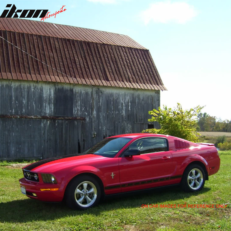 2005-2009 Ford Mustang V6 Side Quarter Window Louvers Windshield Cover