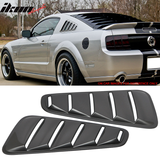 2005-2009 Ford Mustang V6 Side Quarter Window Louvers Windshield Cover