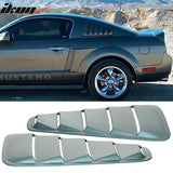 2005-2009 Ford Mustang V6 Side Quarter Window Louvers Windshield Cover