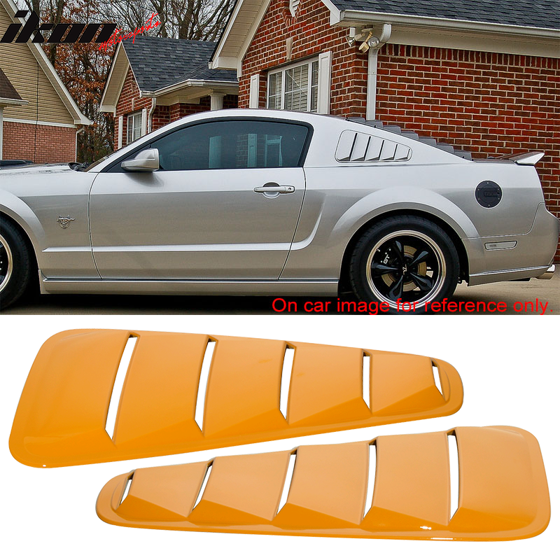 2005-2009 Ford Mustang V6 Side Quarter Window Louvers Windshield Cover
