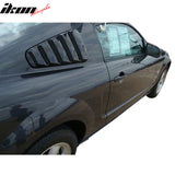 2005-2009 Ford Mustang V6 Side Quarter Window Louvers Windshield Cover