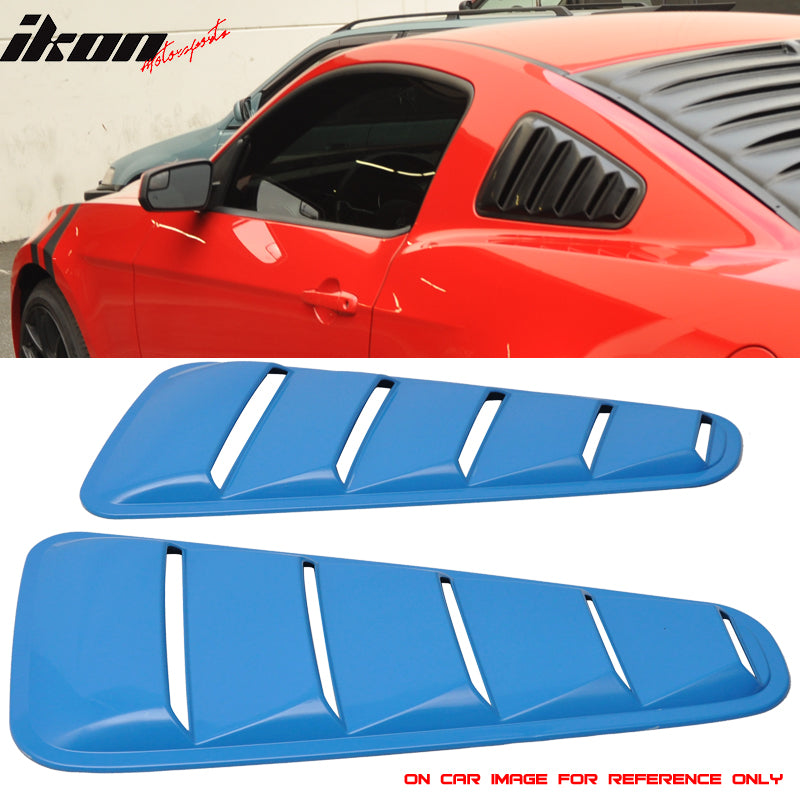 2010-2014 Ford Mustang Side Window Louvers Sun Shade Cover Windshield