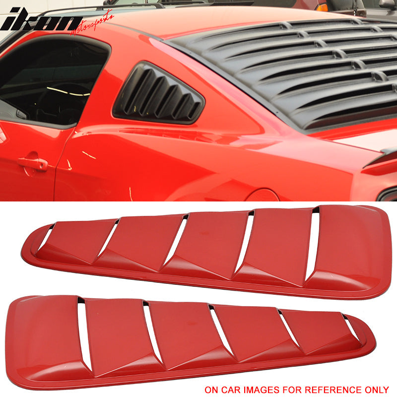 2010-2014 Ford Mustang Side Window Louvers Sun Shade Cover Windshield
