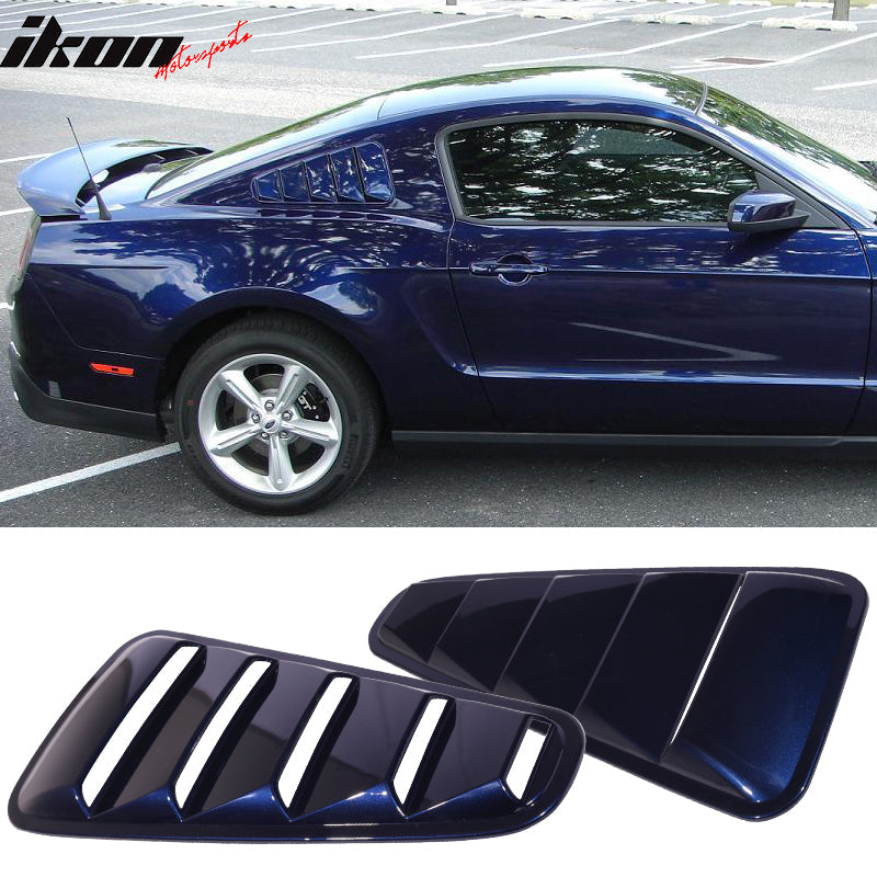 2010-2014 Ford Mustang Side Window Louvers Sun Shade Cover Windshield