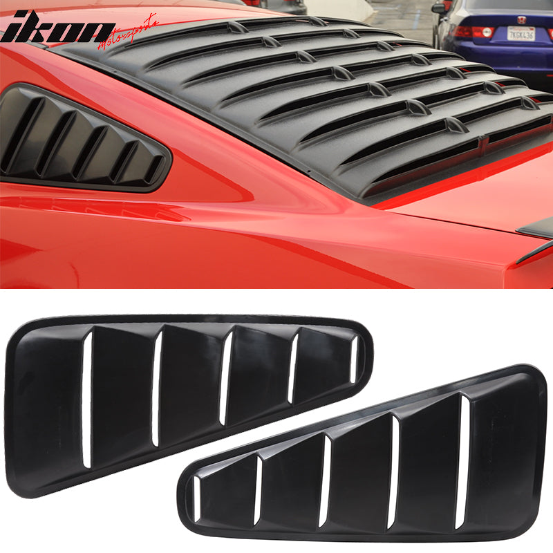 2010-2014 Ford Mustang Side Window Louvers Sun Shade Cover Windshield