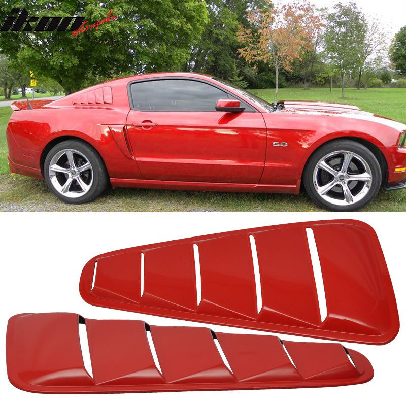 2010-2014 Ford Mustang Side Window Louvers Sun Shade Cover Windshield