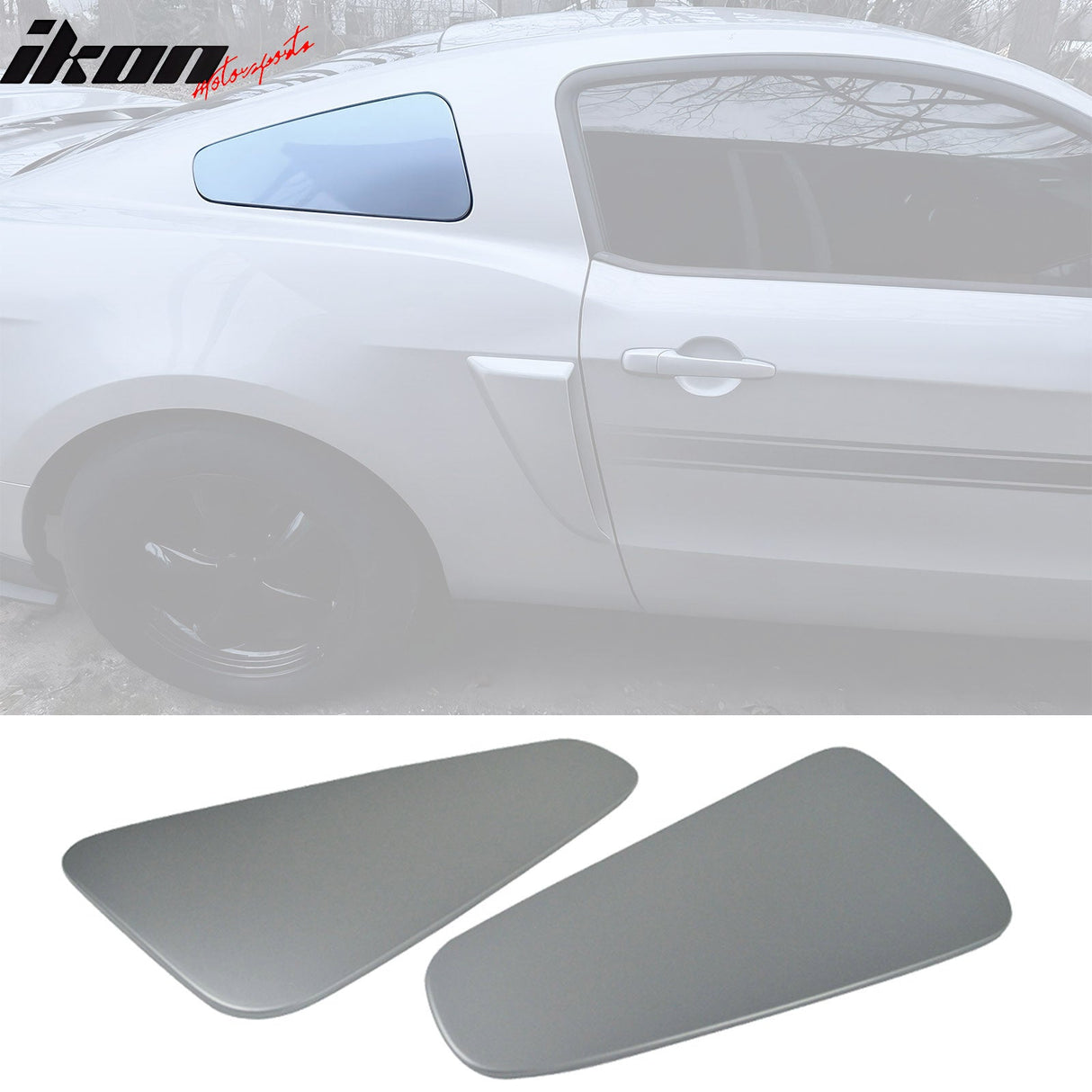 2010-2014 Ford Mustang GT350 Style Rear Window Louver Covers Guard ABS