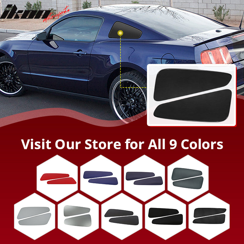2010-2014 Ford Mustang GT350 Style Rear Window Louver Covers Guard ABS