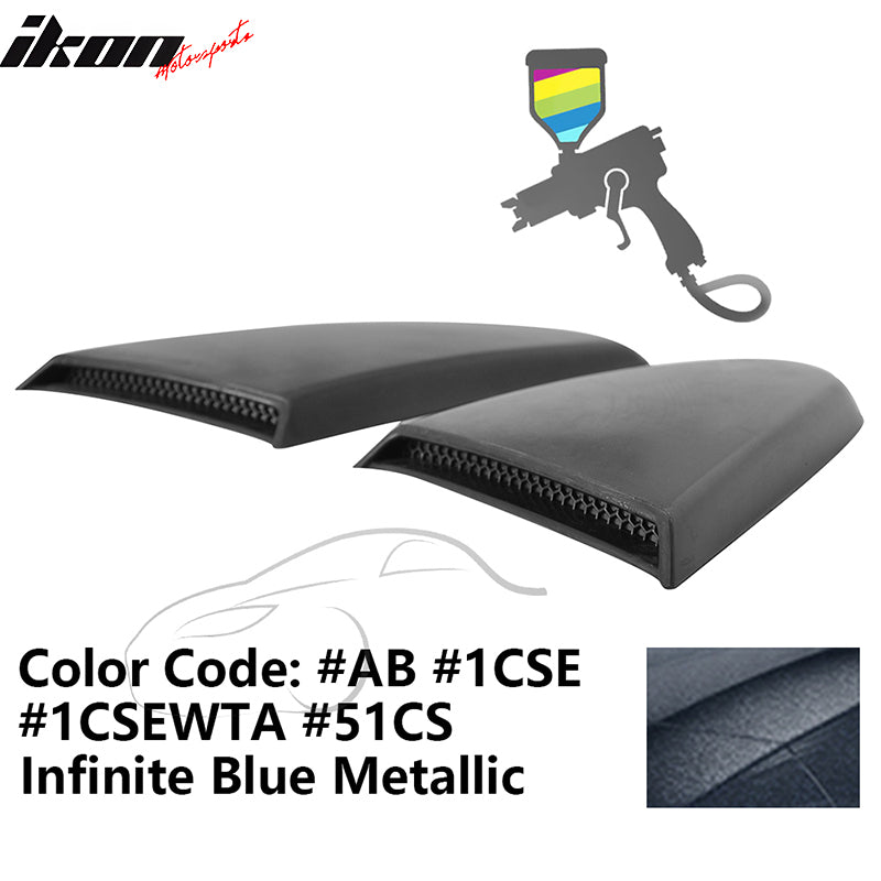 2015-2023 Mustang R Style Side Quarter Window Louver PU Painted