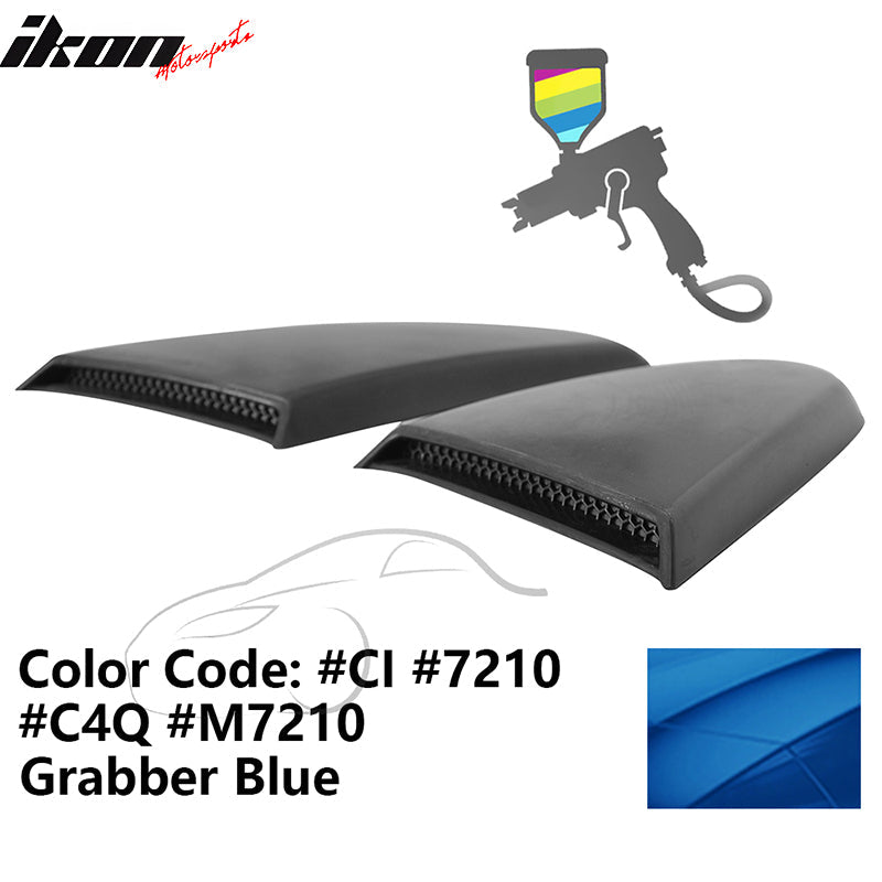 2015-2023 Mustang R Style Side Quarter Window Louver PU Painted