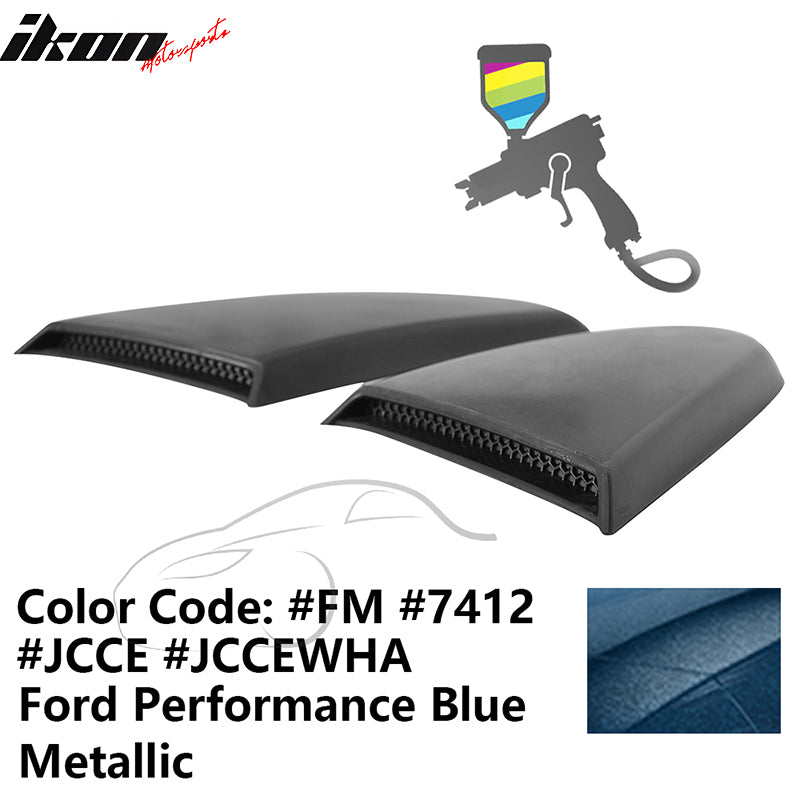 2015-2023 Mustang R Style Side Quarter Window Louver PU Painted