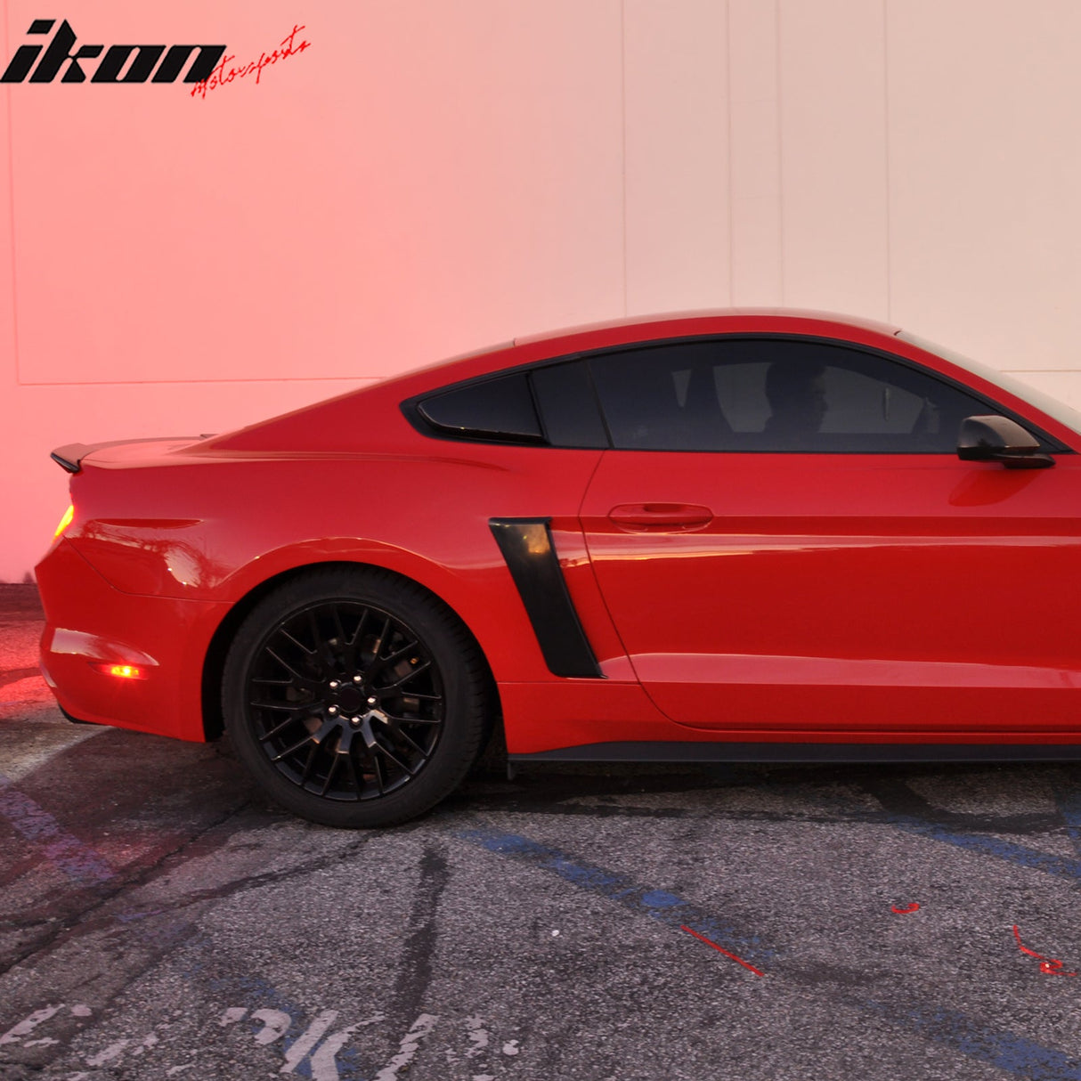 2015-2023 Mustang R Style Side Quarter Window Louver PU Painted