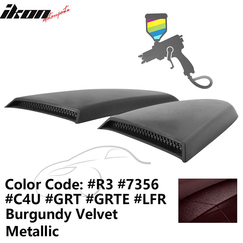 2015-2023 Mustang R Style Side Quarter Window Louver PU Painted