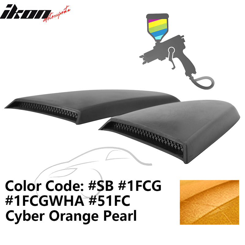 2015-2023 Mustang R Style Side Quarter Window Louver PU Painted