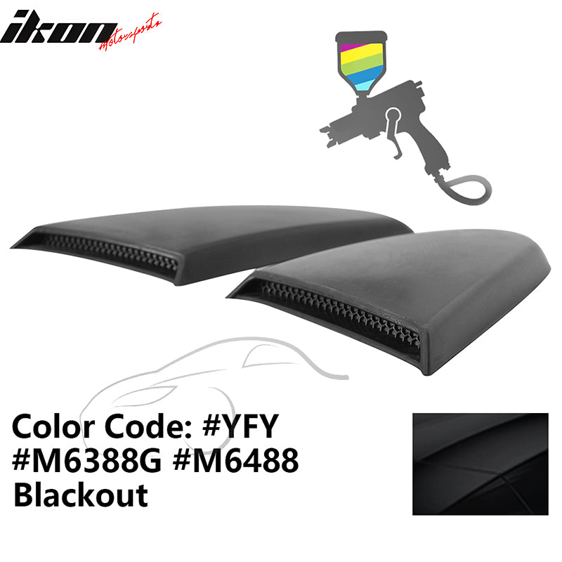 2015-2023 Mustang R Style Side Quarter Window Louver PU Painted
