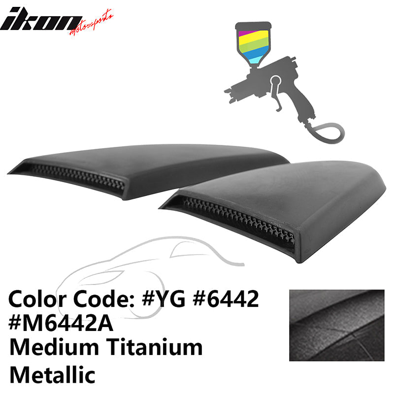 2015-2023 Mustang R Style Side Quarter Window Louver PU Painted